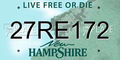 27RE172 New Hampshire License Plate