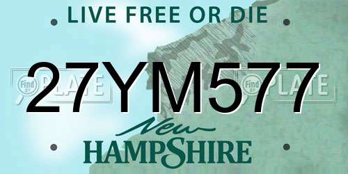 27YM577 New Hampshire License Plate