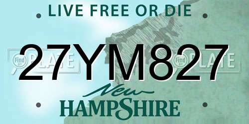 27YM827 New Hampshire License Plate