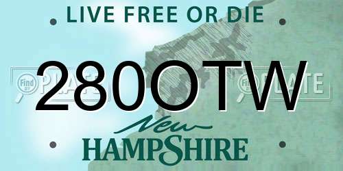 280OTW New Hampshire License Plate