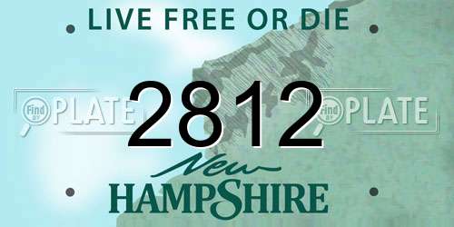 2812 New Hampshire License Plate