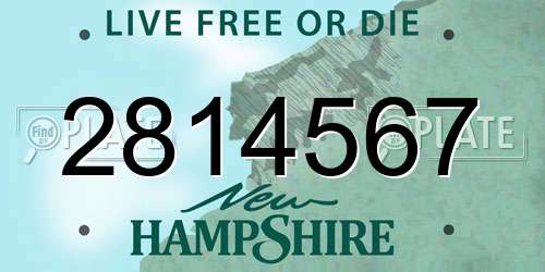 2814567 New Hampshire License Plate