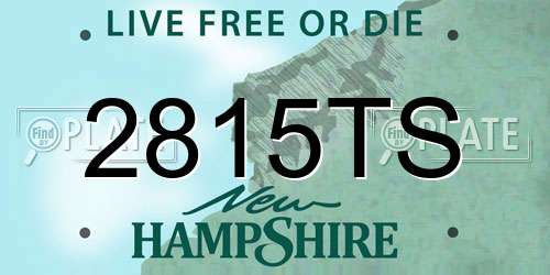 2815TS New Hampshire License Plate