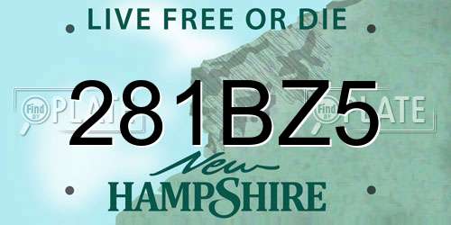 281BZ5 New Hampshire License Plate