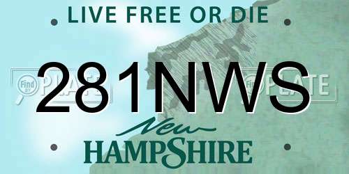 281NWS New Hampshire License Plate