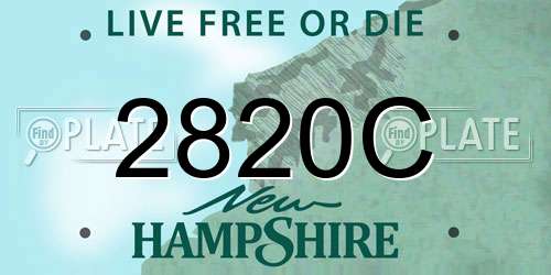 2820C New Hampshire License Plate