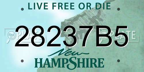 28237B5 New Hampshire License Plate