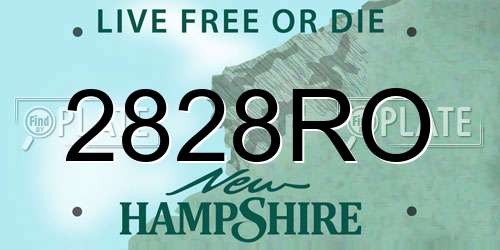 2828RO New Hampshire License Plate