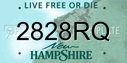 2828RQ New Hampshire License Plate