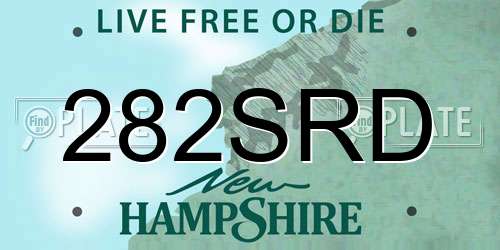 282SRD New Hampshire License Plate