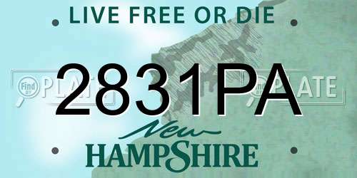 2831PA New Hampshire License Plate