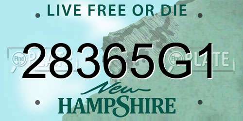 28365G1 New Hampshire License Plate
