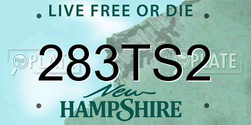283TS2 New Hampshire License Plate