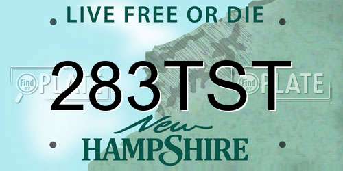 283TST New Hampshire License Plate