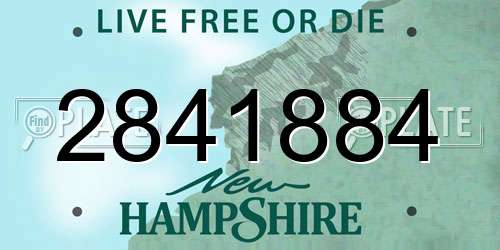 2841884 New Hampshire License Plate