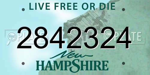 2842324 New Hampshire License Plate