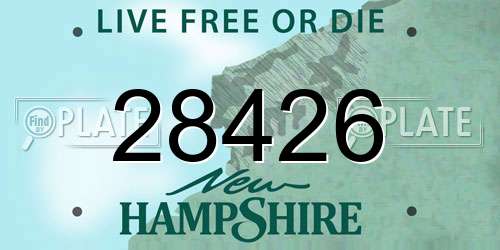 28426 New Hampshire License Plate