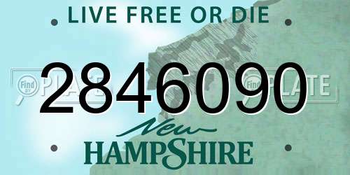 2846090 New Hampshire License Plate