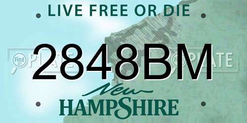 2848BM New Hampshire License Plate