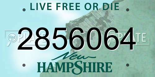 2856064 New Hampshire License Plate