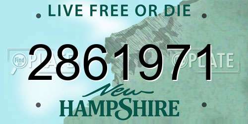 2861971 New Hampshire License Plate