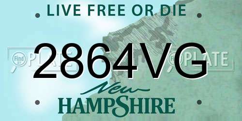 2864VG New Hampshire License Plate