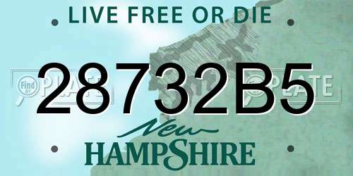 28732B5 New Hampshire License Plate