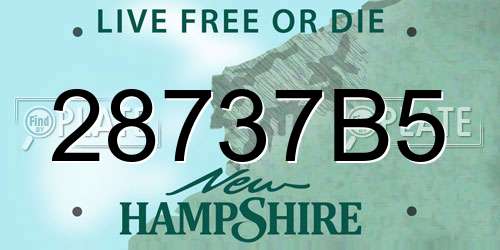 28737B5 New Hampshire License Plate