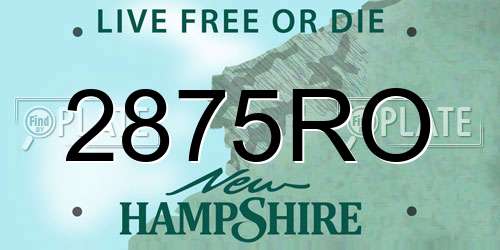 2875RO New Hampshire License Plate