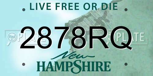 2878RQ New Hampshire License Plate