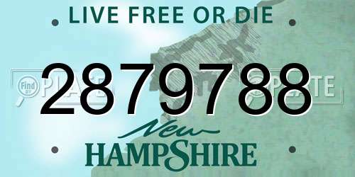 2879788 New Hampshire License Plate