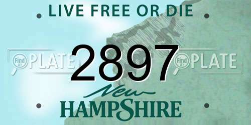 2897 New Hampshire License Plate