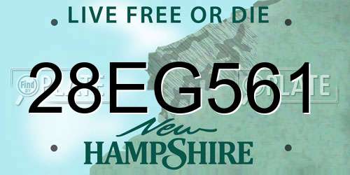 28EG561 New Hampshire License Plate