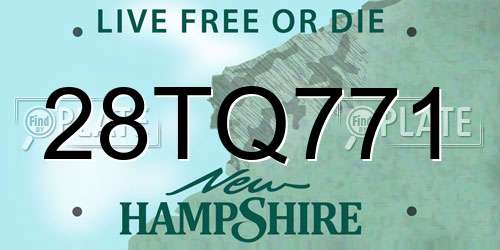 28TQ771 New Hampshire License Plate