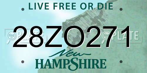 28ZO271 New Hampshire License Plate
