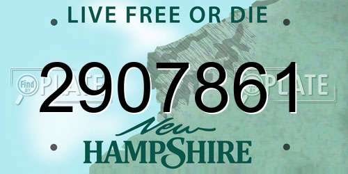 2907861 New Hampshire License Plate