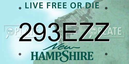 293EZZ New Hampshire License Plate