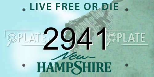 2941 New Hampshire License Plate