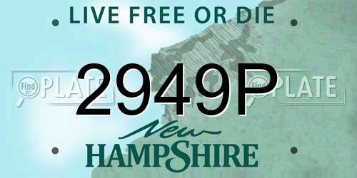 2949P New Hampshire License Plate