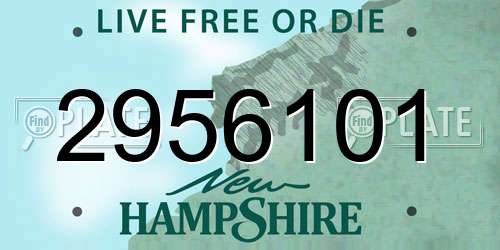 2956101 New Hampshire License Plate