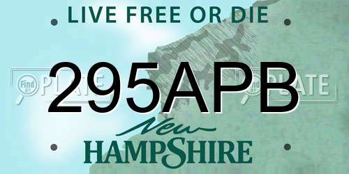 295APB New Hampshire License Plate