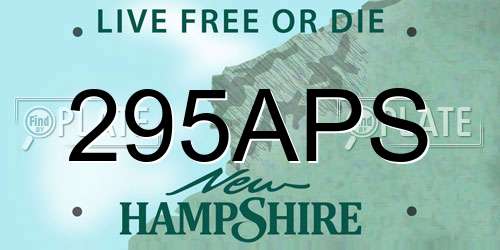295APS New Hampshire License Plate