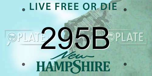 295B New Hampshire License Plate
