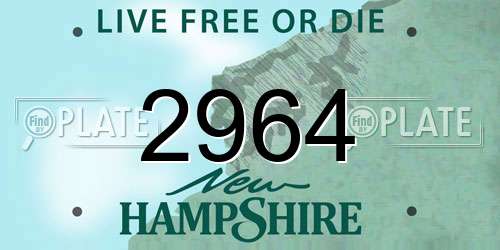 2964 New Hampshire License Plate