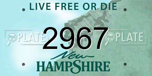 2967 New Hampshire License Plate