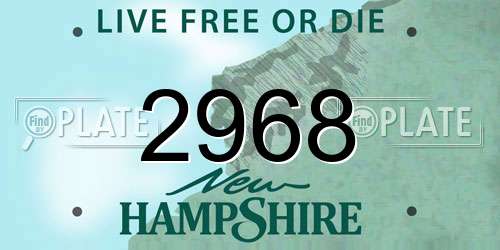 2968 New Hampshire License Plate