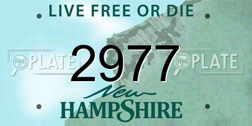 2977 New Hampshire License Plate