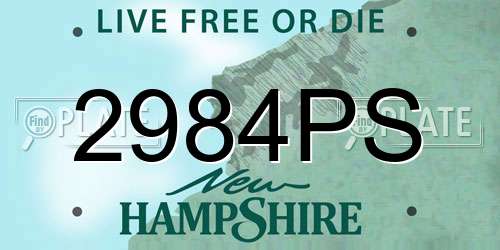 2984PS New Hampshire License Plate
