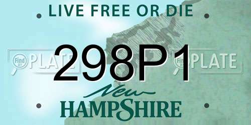 298P1 New Hampshire License Plate