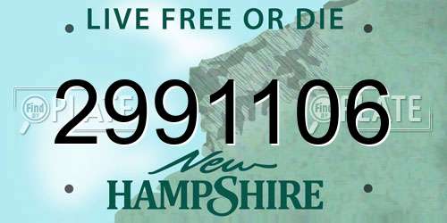 2991106 New Hampshire License Plate